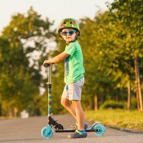 Roller összecsukható WORKER Plofi világító kerekekkel