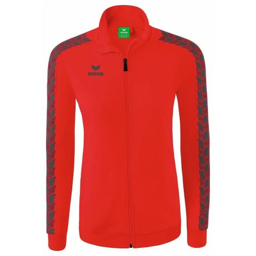 Erima női Essential Team álló nyakú, cipzáros melegítőfelső - piros