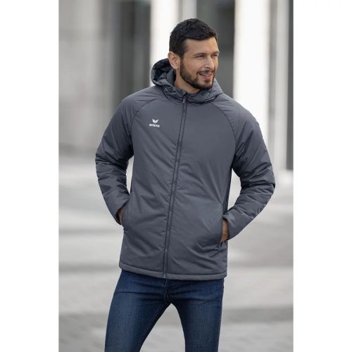 Erima unisex TEAM téli kabát - szürke